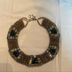 VINTAGE Hand beaded collar necklace